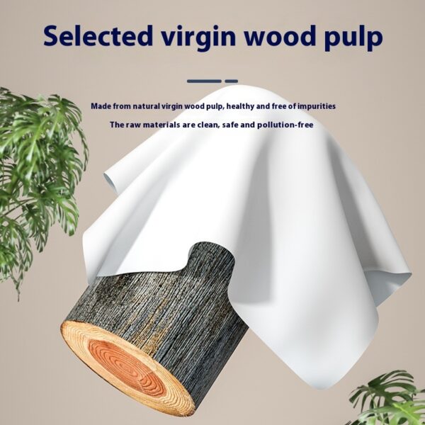 14 Rolls Coreless Roll Paper Native Wood Pulp Solid Toilet Paper Household Affordable Dormitory Toilet Web Bung Fodder - Image 2