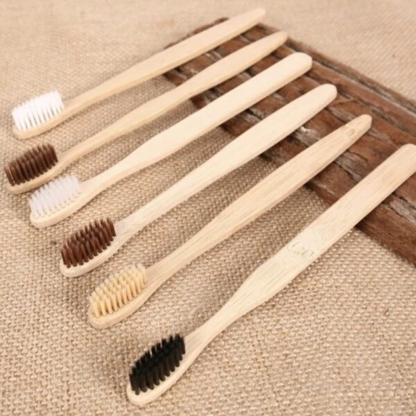 10 Bamboo toothbrushes - Image 5