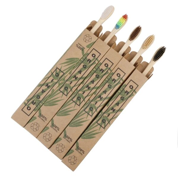 10 Bamboo toothbrushes - Image 3