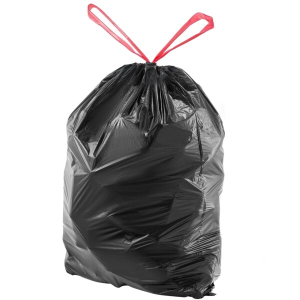 Drawstring Trash Bags, 30 Gallon 50 Count Tall Kitchen Trash Bags, Extra Thick Tough And Durable Garbage Bag, Recyclable Bin Bag With Drawstrings, For Home Kitchen, Office, RV & Camping - Image 3