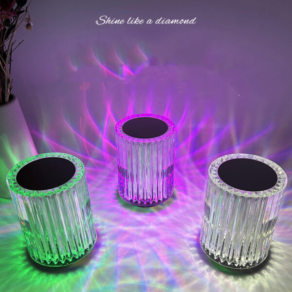 Crystal Lamp Table Lamp Atmosphere Creative Line Small Night Lamp Led Lights - Image 7