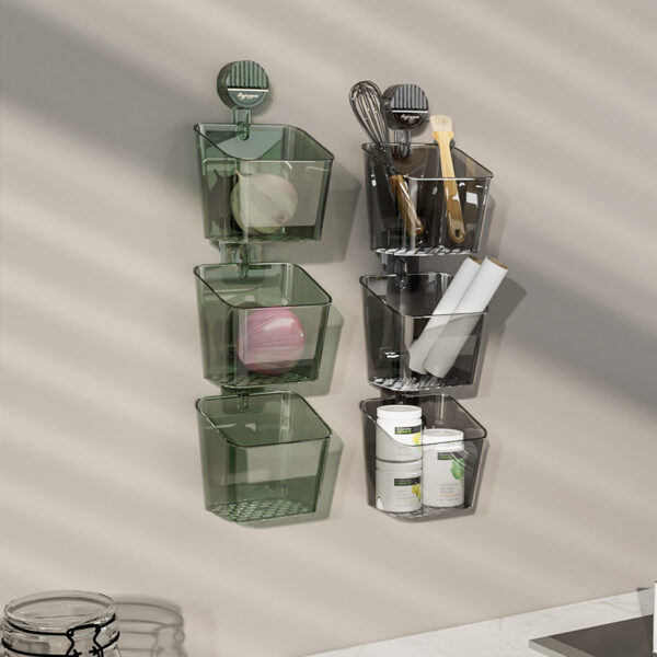 Scallion Ginger Garlic Storage Suction Cup Storage Rack - Image 3