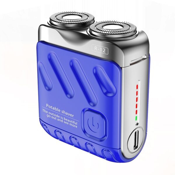 Portable Rotary Dual Ring Electric Shaver Men Travel Mini Shaver Double Floating Magnetic Blade Head Rechargeable Pocket Razors - Image 9