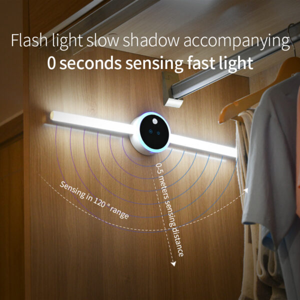 Smart Cabinet Light Clock Timing Sensor Light Removable LED Wardrobe Light Human Body Sensor Light - Image 6