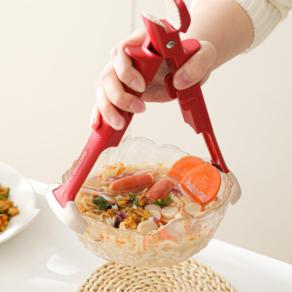 Shark Anti-scalding Clip Red Dish-grabbing Device Multifunctional Bowl Clip - Image 3