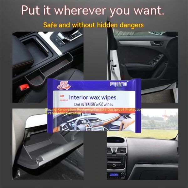 Car Interior Wax Wipes Cleaning Supplies - Image 3