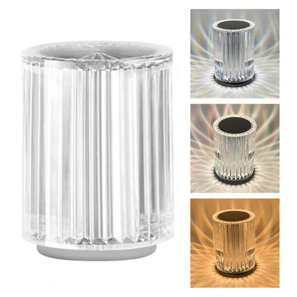 Crystal Lamp Table Lamp Atmosphere Creative Line Small Night Lamp Led Lights - Image 3